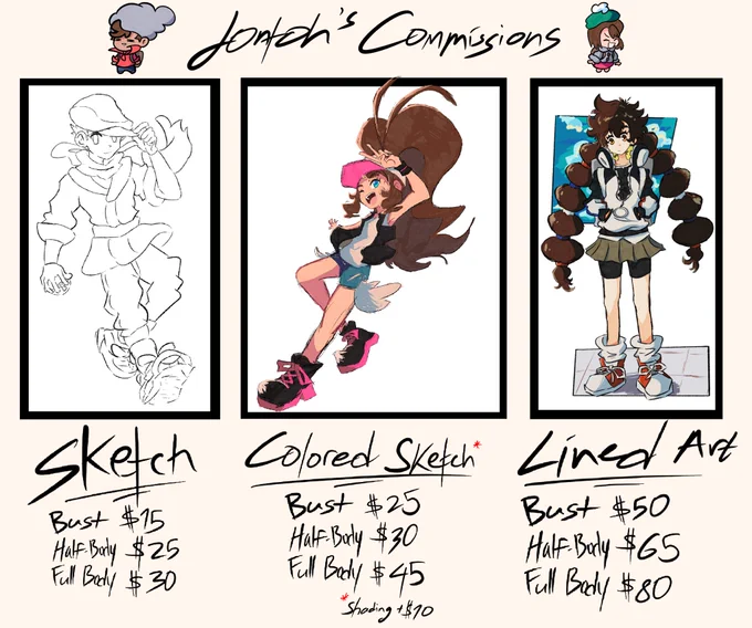 Commissions are open!!

I'm gonna be opening 3 slots for now, more details and samples can be found in the thread below 