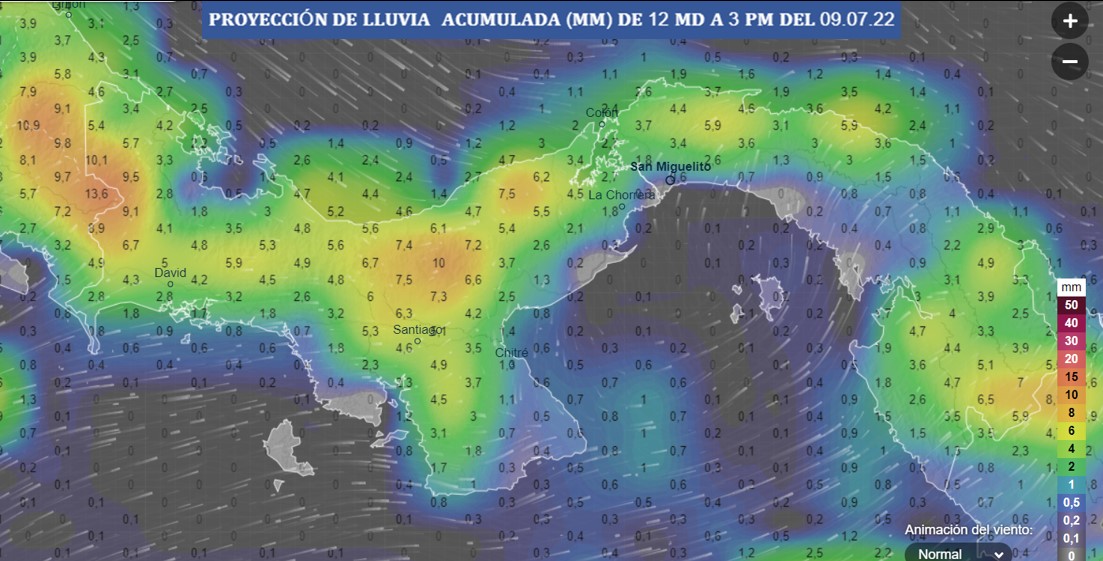 quinnannette's tweet image. Proyección de lluvia acumulada cada 3 horas (mm) 12 md a 3 pm, de 3 a 6 pm, de 6 a 9 pm del 09 de julio 2022. 
La escala de valores se observa a la derecha de la imagen. 
Modelo ECMWF.  (1 mm = 1 lt x m2)
-----
Fuente: Ventusky.com-09-07-2022
Vía #PIACT