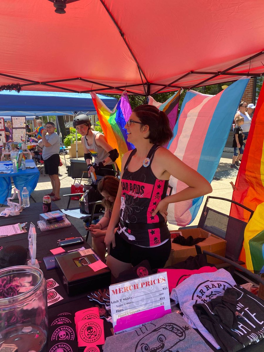 crrollerderby's tweet photo. CR #Pride Festival - Come join us to celebrate 30 years of Pride! We're out here @ #Newbo on 3rd St and 11th Ave. Just swing on by today for a day filled with events, local vendors and fun! https://t.co/wxFlvZfTKy