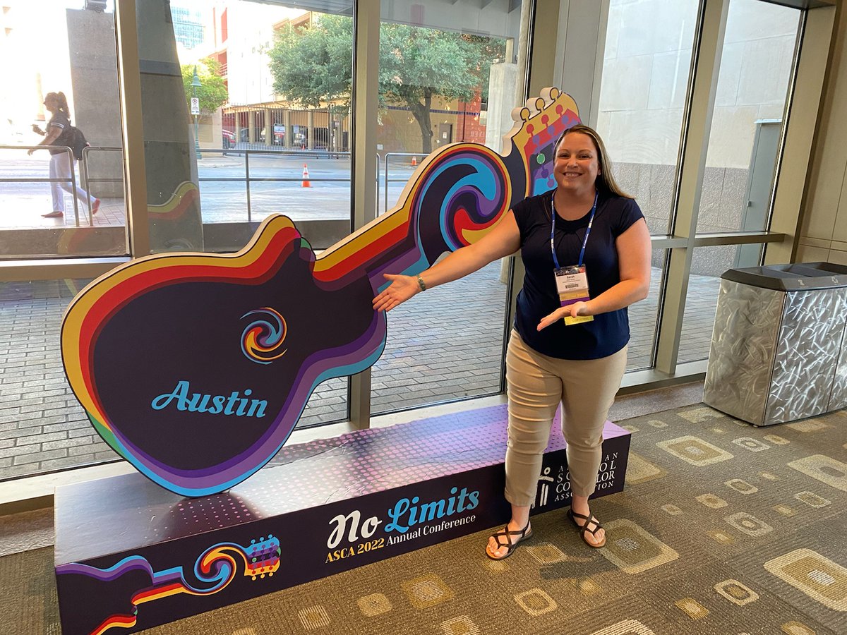 _SarahJustSarah's tweet photo. We did it!!!! @MNEStheBest @SarahSweatmanSC @MNES_FreddieB #PWCSSchoolCounseling #RAMPSchool #ASCA22 #KeepAustinWeird https://t.co/riYOcP5d2X