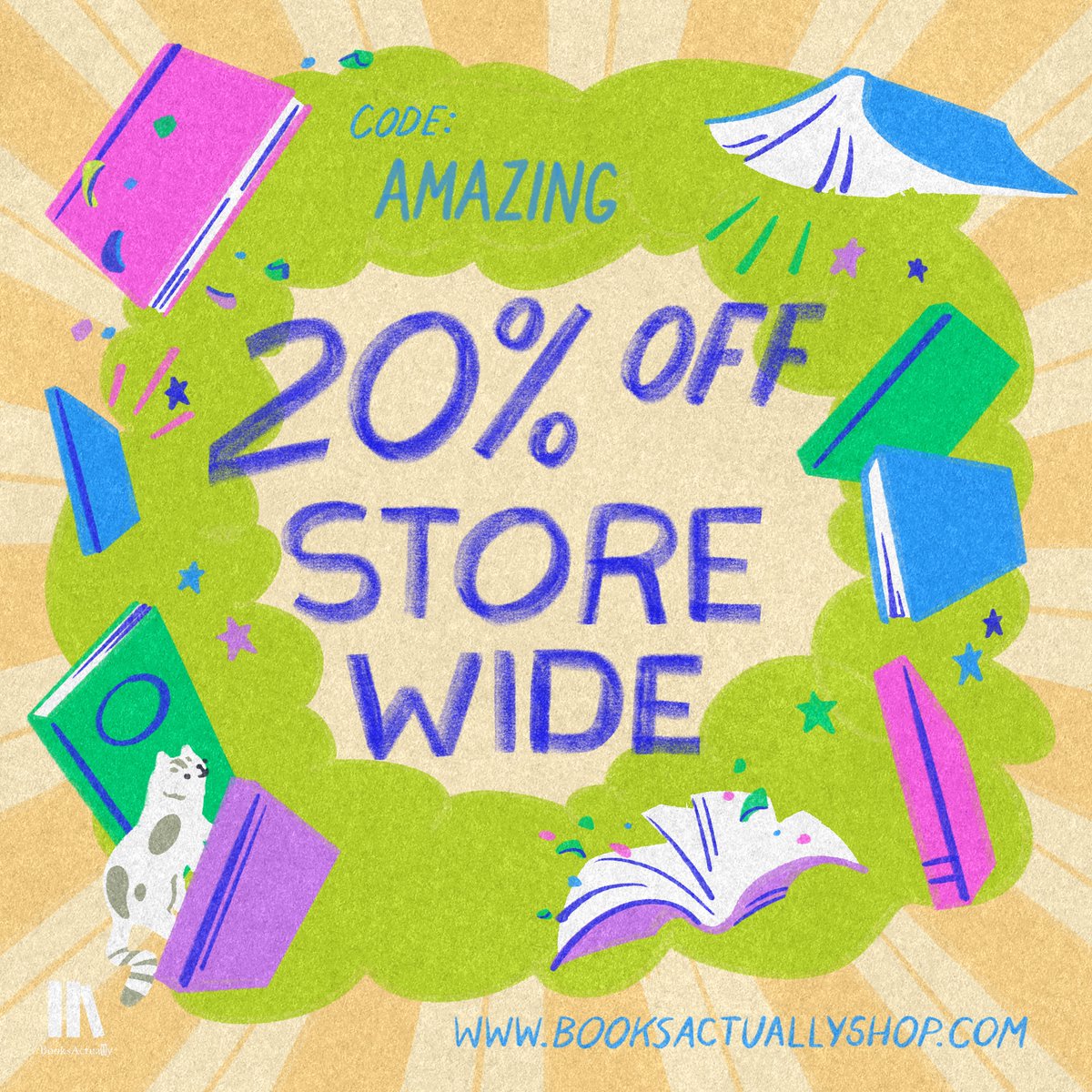 BooksActually's tweet photo. Our 20% STOREWIDE SALE is back. 

From 10th to 11th July, just key in the discount code AMAZING to get 20% off your book shopping 📚📚

#feedyourshelf #sale https://t.co/eDwABvvfrh