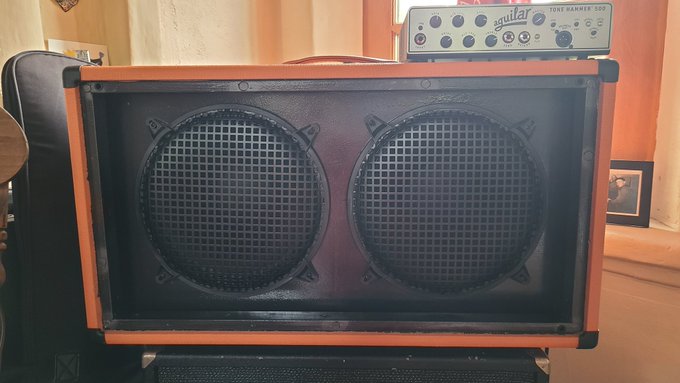 The true way to this woman's heart!  An admirer custom built me this amazing 2x12" bass cabinet!!!  Sounds