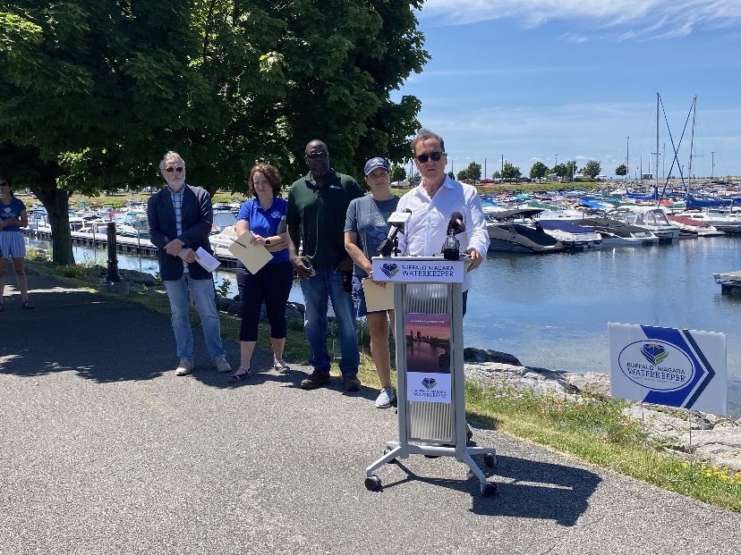 Proud to join <a href="/BNWaterkeeper/">BNWATERKEEPER</a>, <a href="/NOAADebris/">NOAA Marine Debris Program</a>, &amp; <a href="/CGLRGreatlakes/">Council of the Great Lakes Region</a> to debut new Seabin technology at Buffalo Harbor State Park. Funded by a federal grant, the trash trapping devices build on efforts to remove plastics &amp; debris from the Buffalo &amp; Niagara Rivers.
