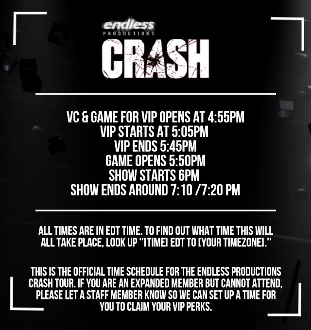 RobloxEndless's tweet photo. 💥 CRASH: The Tour runs tonight at the London Venue, with Charli hitting the stage at 6PM Eastern! https://t.co/os0j8asZyi