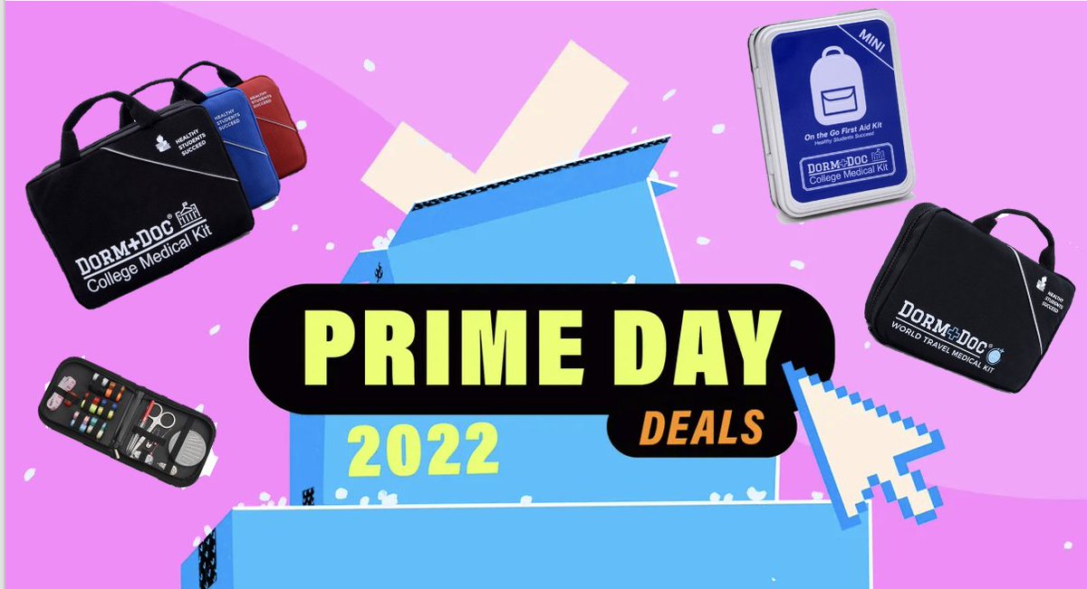 Save time and MONEY on your most essential #Dorm First Aid kits! 20% OFF on #PrimeDay #primestudent #DormMom #OfftoCollege #Greektour