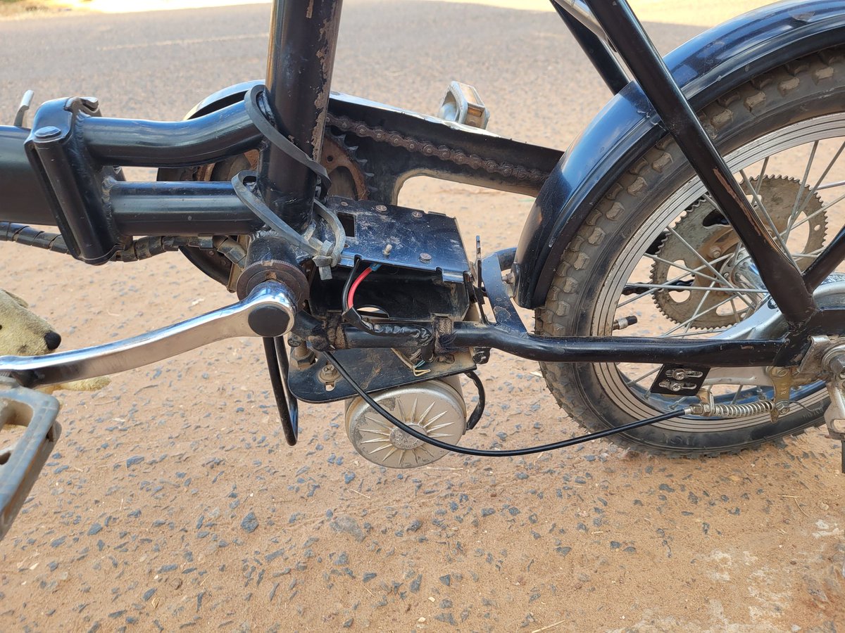 nomadstrails's tweet photo. Electric bike made in small village in Tanzania. It was working  well. I love how these guys here make fun of all the bike industry 😁 https://t.co/a416Zc2wD3