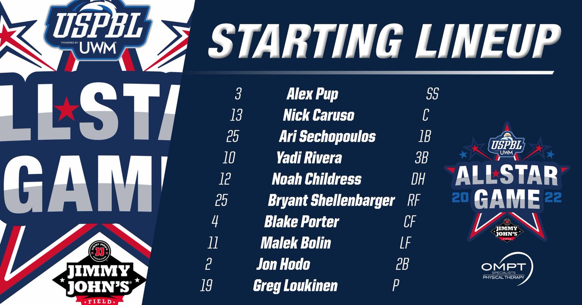 uspbl's tweet photo. Starting Lineups - All-Star Version https://t.co/6y6DqHzsMZ