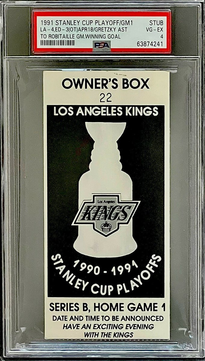 GoingForTwo2's tweet photo. 1991 Stanley Cup Playoffs “Owners Box” (PSA) Gretzky assist to Robitaille Game Winning Goal. https://t.co/34IPCT2BdI #WayneGretzky #Robitaille #NHL #LosAngelesKings https://t.co/Wkr5wBVzbu