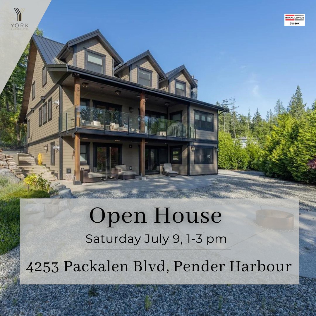 janaiy's tweet photo. Come join us today July 9 for an open house on this gorgeous, peaceful, private property near Daniel Point Park.
Come check out the 5 incredible bedrooms for yourself with ocean views from nearly every room!

Saturday July 9
1-3 pm
Call Peter @ 604.889.2569 for any questions https://t.co/MIubsnS7Hb