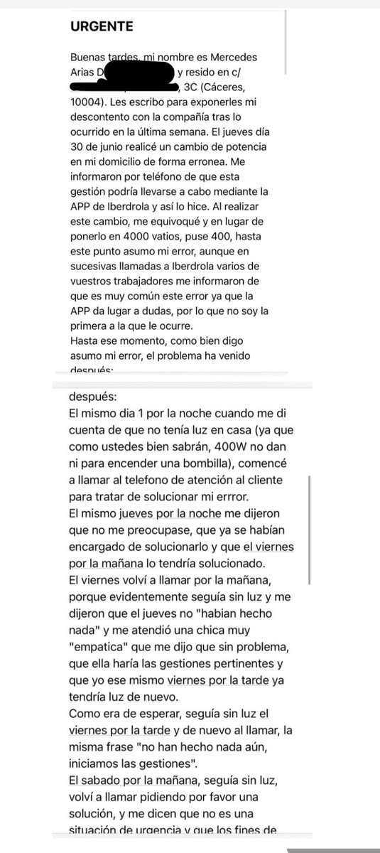 MerAriass's tweet image. @iberdrola @TuIberdrola @iDE_Iberdrola  @IberdrolaComm  EXPONGO PUBLICAMENTE MI CASO, NO TENEIS VERGÜENZA. PIDO DIFUSIÓN, POR FAVOR.
