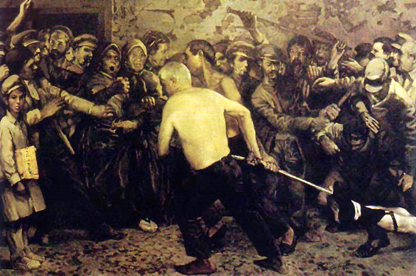 Col_Antiimp's tweet photo. Fa 149 anys, un 9 de juliol de 1873, va començar la Revolució del Petroli a Alcoi. Severino Albarracin va anar a negociar amb l’alcalde, Agustí Albors, les reivindicacions salarials. Albors va respondre dient als guàrdies que dispararen contra les masses.

🚩Així va començar tot. https://t.co/UEyOmEQ27Y
