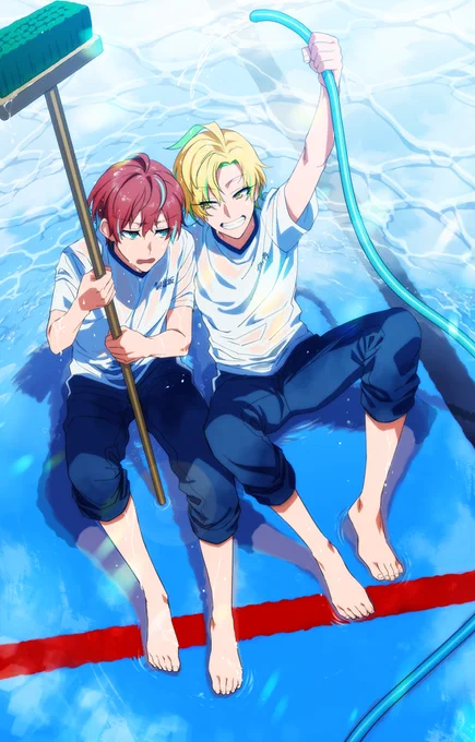 プール掃除 
