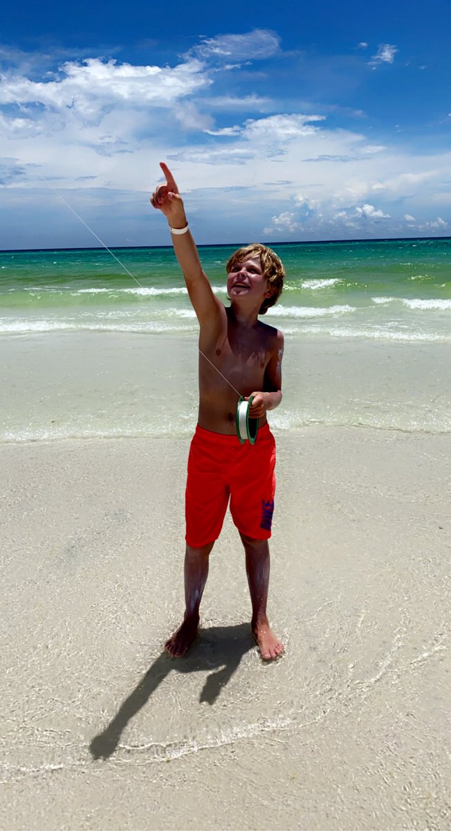 Lighthouse kite flying high in the clouds today on 30A beach😊🪁 <a href="/spann/">James Spann</a>
