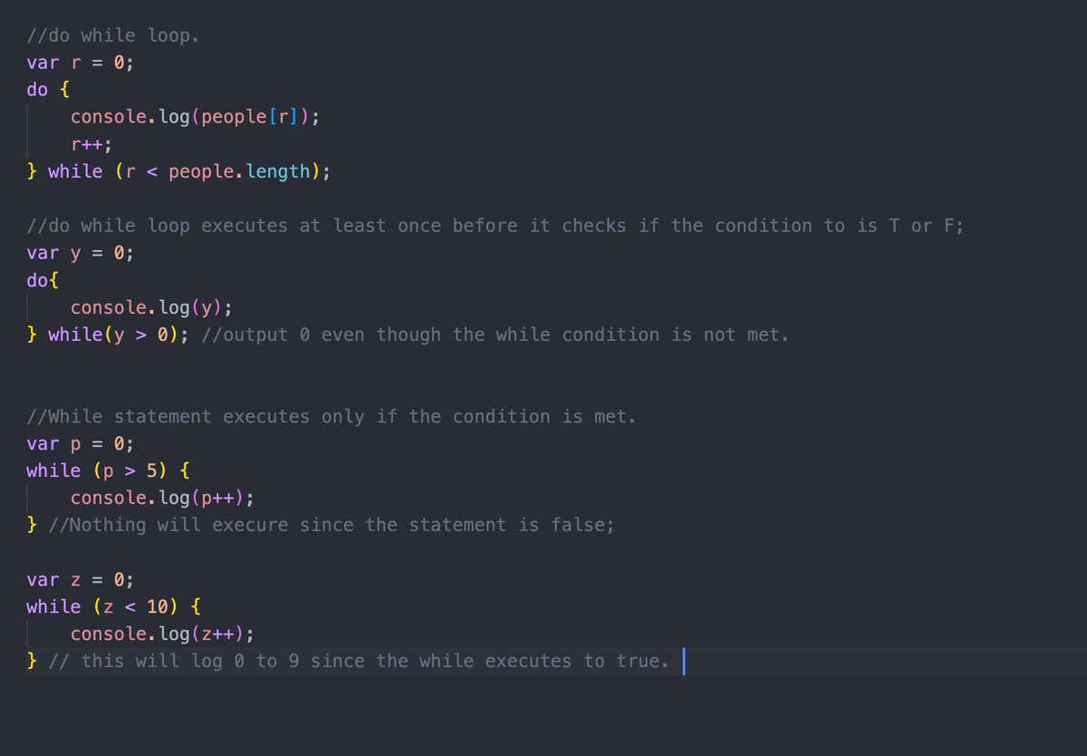 rokcode's tweet image. Playtime! with #js #javacript Do while loops.