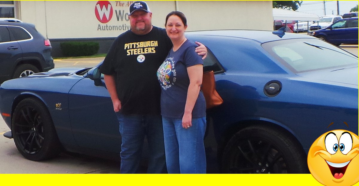 MAGCDJR's tweet photo. Five-star delivery! We were super excited when Matt and Kristen came from Camdenton, MO to find the best price on their Dodge Challenger right here at Woody’s
Congratulations! 🎉

https://t.co/o2tQEmJgeD

#challenger #Mopar #Challengerfosale #dodge #moparornocar #ChallengerLife https://t.co/esh0qkB1hb