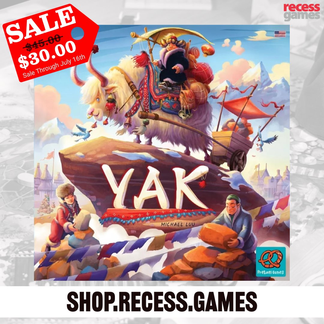RecessGamesOH's tweet photo. New Board Game YAK - build a great and colorful stone tower to guide yaks in the Himalayas. 

Sale price is $30.00 through July 16th

#yakboardgame
#yak
#boardgamesale
#boardgamedeals

https://t.co/s6Cd8rRmUL https://t.co/KdcgsdNdT1