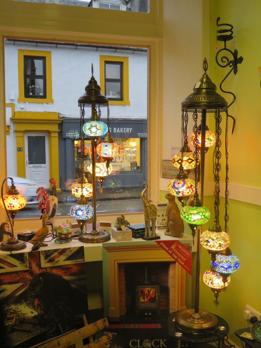 Turkish lamps all greatly reduced in our #closingdownsale - eg 5 and 7 drop floor lamps now £100 off (£150 and £170) - 5 Albert Street, #NewtonStewart.  Open Sun 10th 1pm - 4pm #giftshop #savings