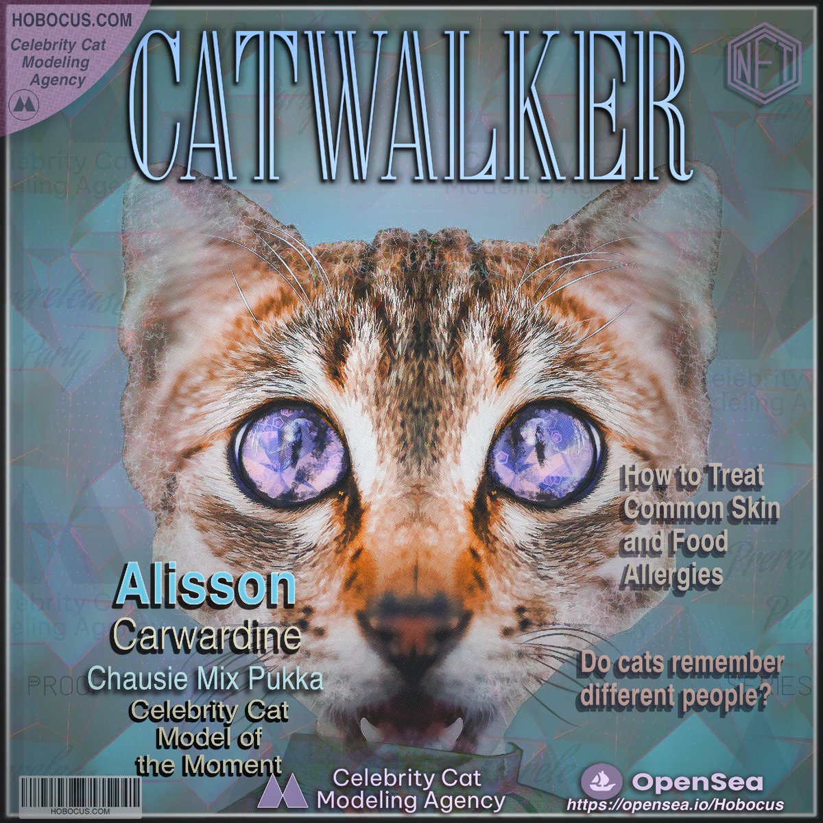 "Congratulations to our new model in print!
-Celebrity Cat Modeling Agency 

opensea.io/collection/cel…
hobocus.com

#NFTsales  #NFTs
#OpenSeaNFT  
#psychedelicart
#trippyart   
#nftcollectors 
"