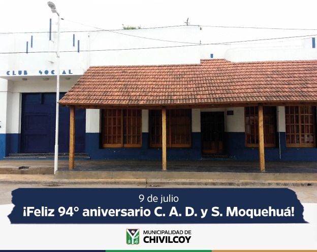 MuniChivilcoy's tweet photo. 9 de julio - 94° Aniversario del Club Atlético Deportivo y Social Moquehuá 

☝🏼Acompañamos saludamos y felicitamos a quienes forman parte de la institución, por su desinteresada y destacada labor en pos de los vecinos y la actividad deportiva 

🔍https://t.co/wfUBXfaSOL https://t.co/rhjy5VXefb