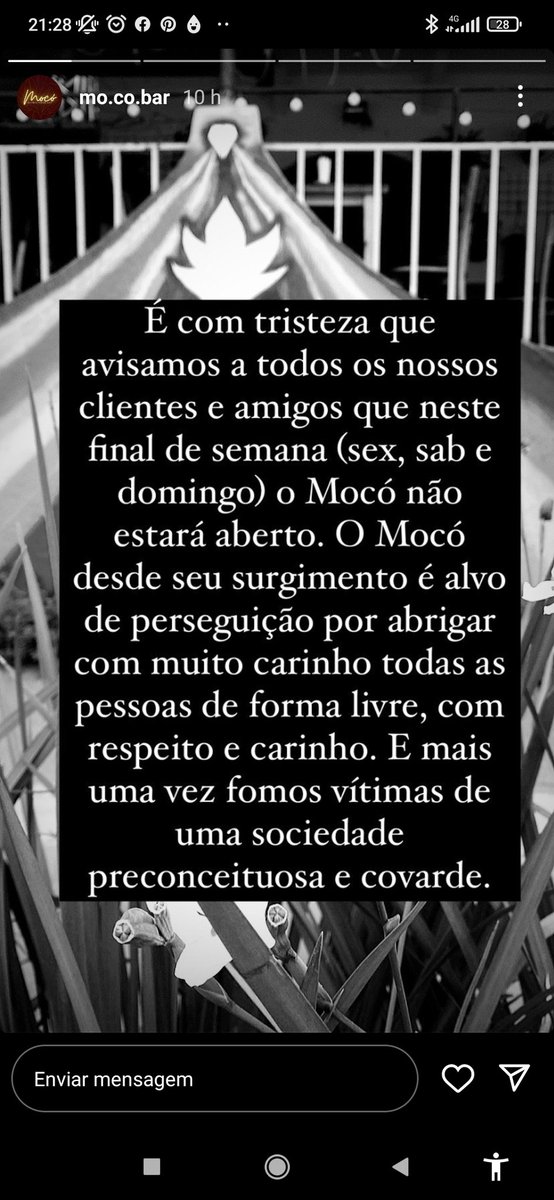 LeoMontalvao's tweet photo. Estou profundamente entristecido com a perseguição que o Mocó, um bar no Setor Sul de Goiânia, vem sofrendo.

O bar foi criado por um casal homoafetivo e emprega funcionários LGBTQIAPN+ 

No Instagram foi revelado que tem sofrido ataques de todos os lados + https://t.co/sECO4yAXGT