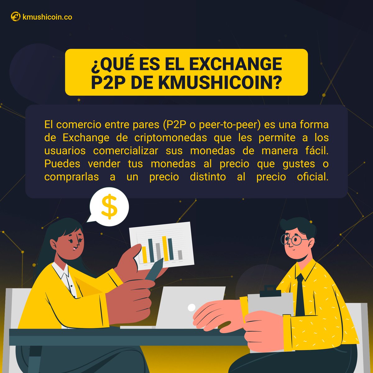 kmushicoin's tweet photo. En el #exchangeP2P de #Kmushicoin puedes comerciar tus monedas al precio que desees, dando más libertad de compra y venta.
https://t.co/KwCwTVWRRG https://t.co/oKXvyt585k