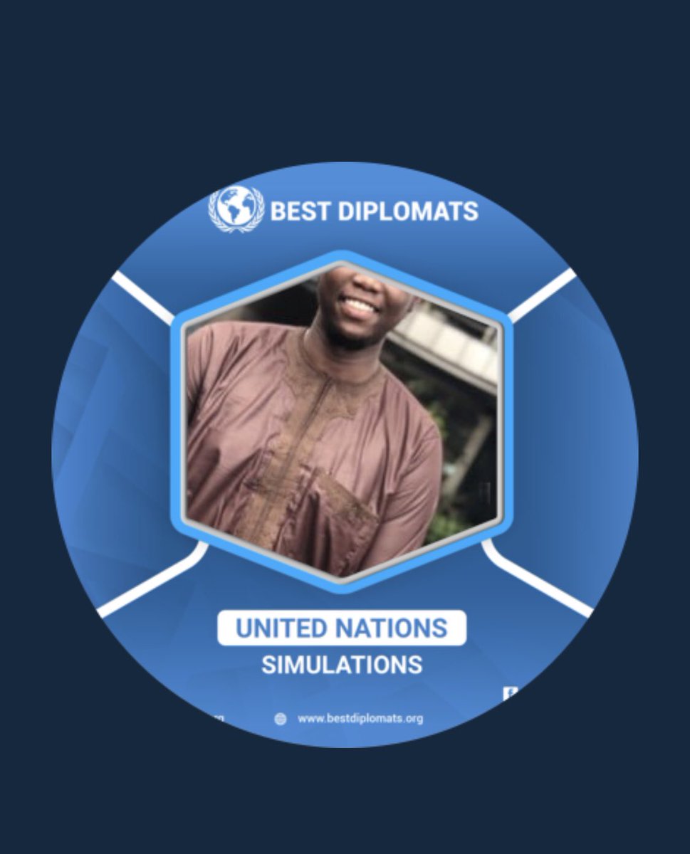 Engr_Lasmar's tweet photo. This is Lasmar Garba, a potential Diplomat of Nigeria at Arab Youth & Best Diplomats United Nations Simulation to be held from 16th to 19th September 2022 and I believe that the Youth#ArabYouthMUN #AYIMUN #BestDiplomats #UnitedNations #UN #dubaimun #bestdiplomats #"
@besdiplomats https://t.co/O1W47z5vxL