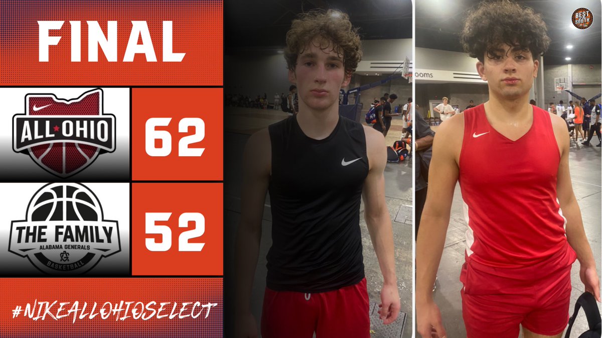 All Ohio Select 16u wins a great game vs <a href="/AlabamaGenerals/">Alabama Generals</a> at the <a href="/hoopseen/">HoopSeen</a> Best of the South to improve to 3-1. Andrew Taggart (Left) leads the way with 18 points and Jadallah Suleiman (Right) with 15 points.