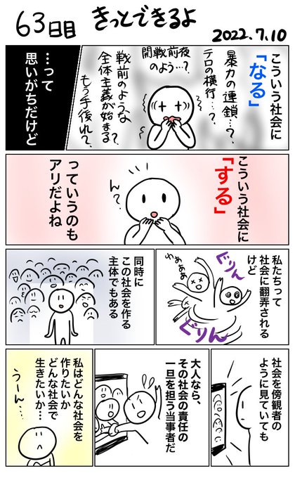 #100日で再生する日本のマスメディア 
63日目 きっとできるよ

#今度だけは投票しないと後悔します 