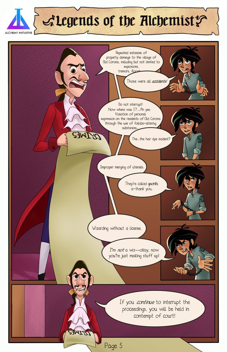 AlchemyInitiat1's tweet photo. CHAPTER 1, PAGE 5 ART:
Storyboard: Smoke-is-living
Clean Up: Spencer
Background: @JessieFandisney
Line Art: @AdventureForArt
Flats/Shading: @Soreiya_Art
Bubbles/Text: NatyArts
Finalization: @AdventureForArt, Penny, Quirin, Spencer, @Phantomgal12, @Soreiya_Art &amp; Killjoy
 
#varian https://t.co/NlcuisgRtQ