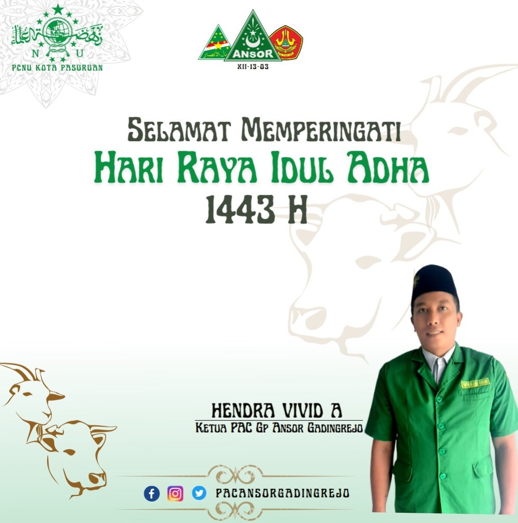 AnsorGading's tweet photo. Semoga semangat berkurban kita, memperkuat keimanan dan rasa kemanusiaan kita dalam bingkai ridho Allah SWT..
#pcansorkotapasuruan 
#dhydieet 
#pwansorjatim https://t.co/kLuS8LnA0x