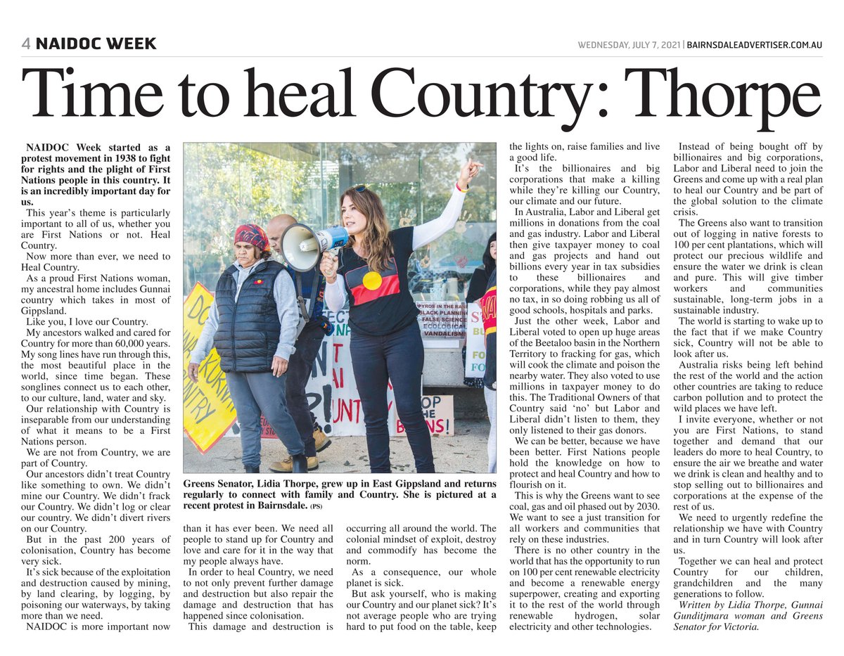 This time last year: #GunaikurnaiCountry
'I invite everyone, whether or not you are First Nations, to stand together and demand that our leaders do more to heal Country, to ensure the air that we breathe and water we drink is clean and healthy' Time to #GetupStandupShowup