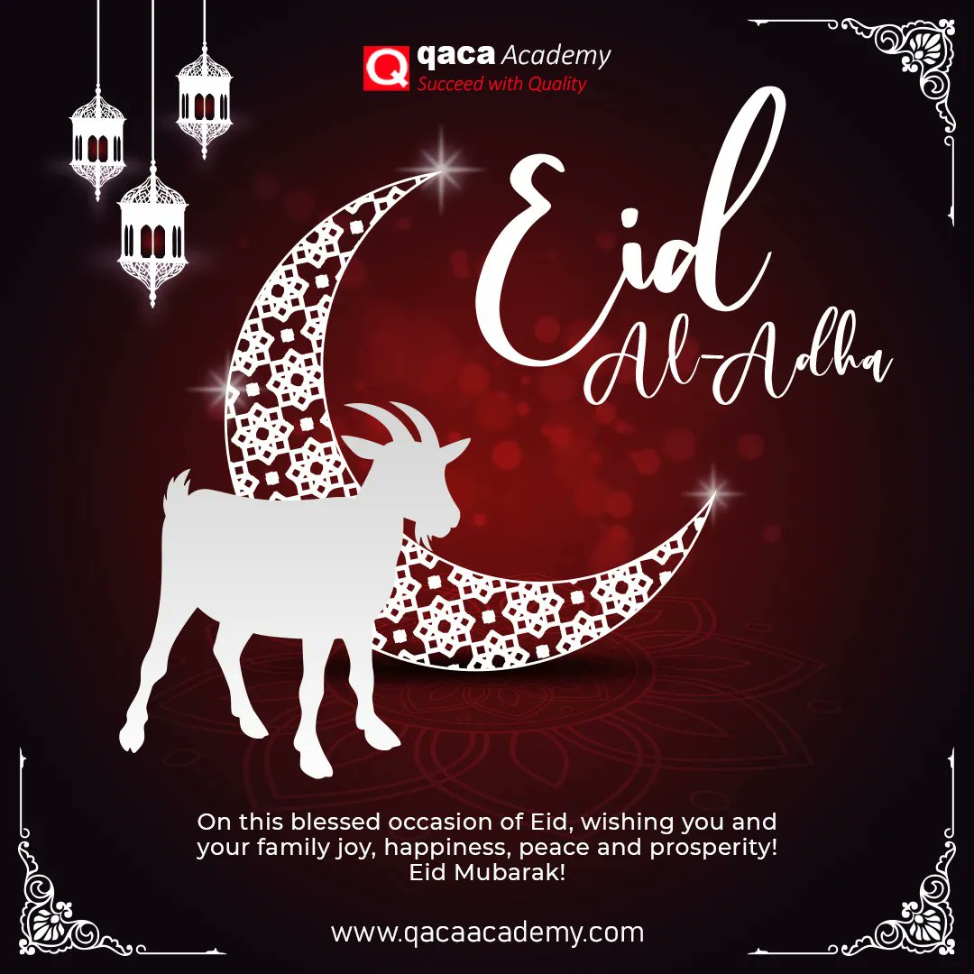 AcademyQaca's tweet photo. 𝗘𝗶𝗱 𝗠𝘂𝗯𝗮𝗿𝗮𝗸 𝗕𝗮𝗸𝗿𝗶𝗱 (𝗘𝗶𝗱 𝗮𝗹-𝗔𝗱𝗵𝗮)
On this blessed occasion of Eid, wishing you and your family joy, happiness, peace and prosperity! 𝗘𝗶𝗱 𝗠𝘂𝗯𝗮𝗿𝗮𝗸!
.
.
.
#qaca #qacaacademy #bakrid #eid #eidmubarak #india #bakridmubarak #eidaladha https://t.co/Q8mrnFHMZa