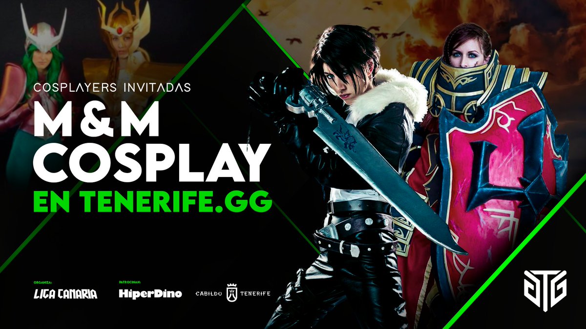 ¡Y en #TenerifeGG no podían faltar las hermanas cosplayers M&amp;M Cosplay! 💚 Ambas con una larga trayectoria en el mundo de #cosplay, ¡y con un gran talento! 

¡Tenemos muchas ganas de ver su cosplan! 🤩

<a href="/HiperDino_/">HiperDino</a> <a href="/CabildoTenerife/">Cabildo de Tenerife</a> <a href="/MartilladeThor/">🦁🏳️‍🌈</a>