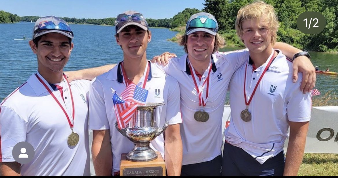 HsRowing's tweet photo. Our own Cole Bruen taking the GOLD in both the double and quad at the Canamex International Regatta!! Way to go Cole! Go USA! https://t.co/YoOplcsyuX