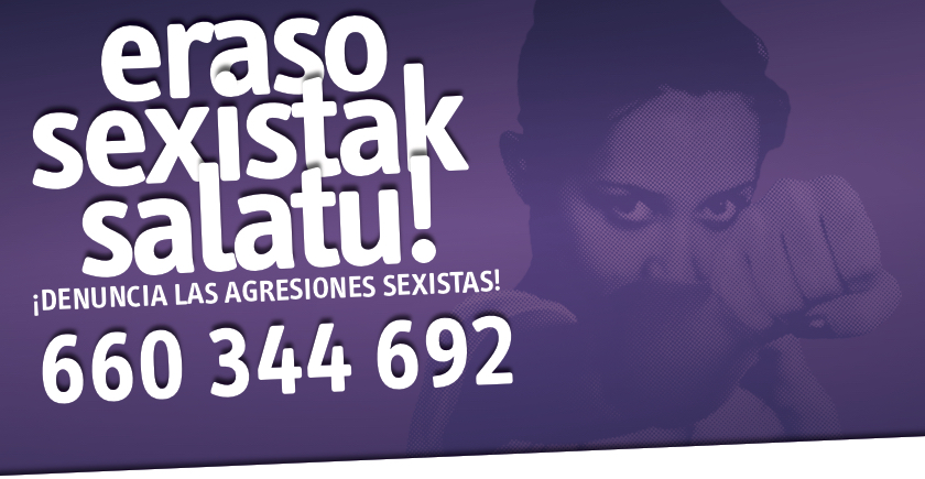 ¡En Sanfermines también, 🔻 NO a las agresiones sexistas! 🖐🏽
Si sufres o presencias una agresión llama al teléfono de denuncia 📞 660 344 692
#SF2022 #SFk2022
