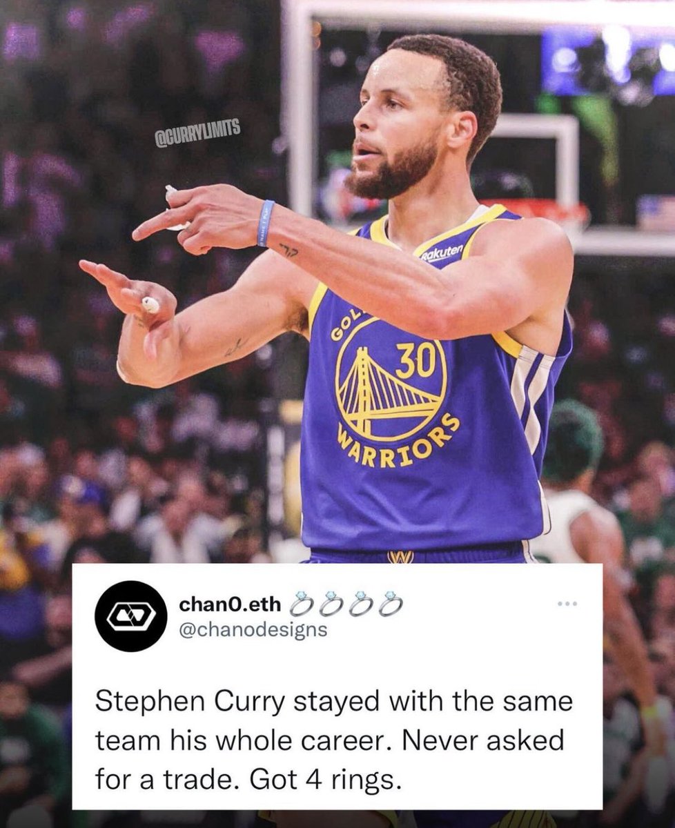 's tweet image. Steph is the most loyal superstar ever 🙏🏽