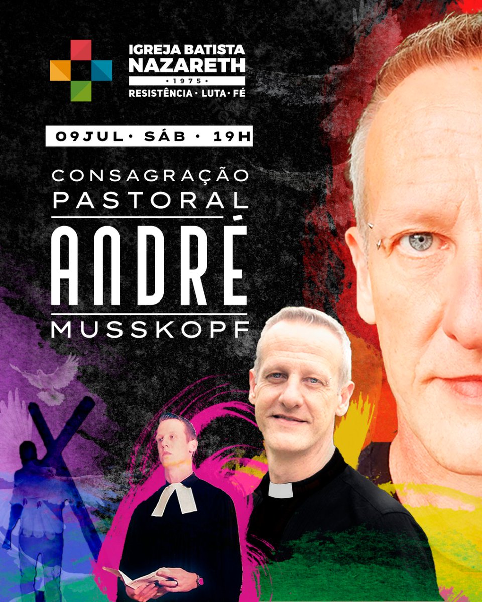 IgrejaNazareth's tweet photo. CULTO DE CONSAGRAÇÃO PASTORAL - ANDRÉ MUSSKOPF. 

Jájá ao vivo no YouTube! 

💜💙💚💛🧡❤ https://t.co/WsxbQYbPX3