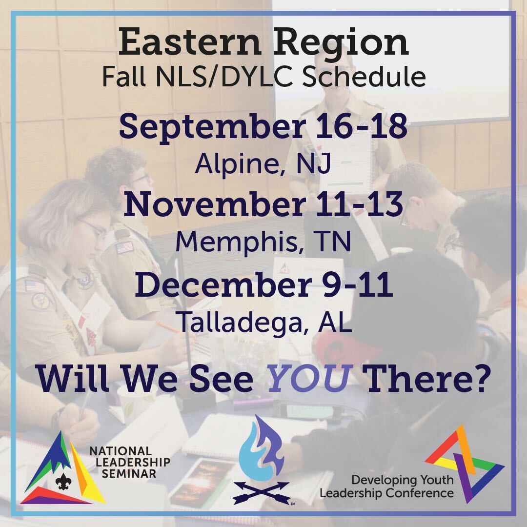 Are you interested in attending our premier leadership training? Join us this fall for one of our three courses! Visit oa-bsa.org/eastern/nls-dy… for more information.