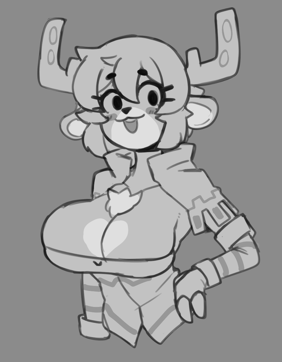 Dgvr_'s tweet photo. antlers is cute without her hoodie 🥹
birthday doodle for @DoodlesDeep https://t.co/HJN8qxUJhM