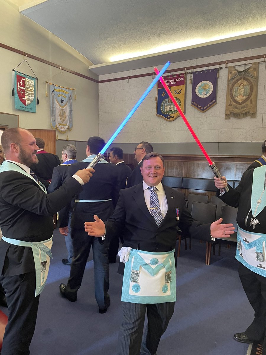 TheDerwentGuy's tweet photo. Congratulations to the Science fiction and fantasy lodge No 10016 on their consecration today. Absolutely brilliant day with laughter and fun. You certainly took us where no masons have been before. 🖖😁
@DerbysFreemason 
@derwentlodge884 
@UGLE_GrandLodge 
#syfylodge https://t.co/LUXquG2kxd