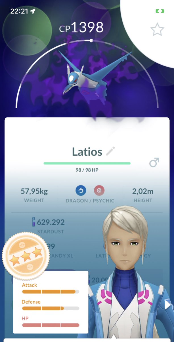 SneakElise's tweet photo. 3 star Shadow latios! I’ll take it!😄👌
#pokemongo #battleweekend #niantic https://t.co/JLv9VAAFiR