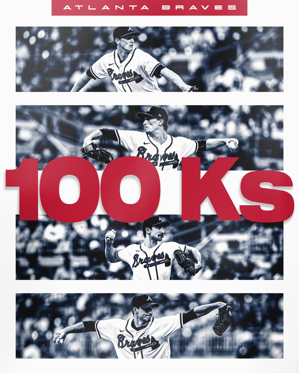 The <a href="/Braves/">Atlanta Braves</a> now feature four 100-strikeout pitchers: Kyle Wright, Max Fried, Spencer Strider and Charlie Morton.

No other team has more than two right now.