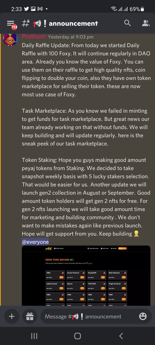 Our Latest Community Update from Discord .