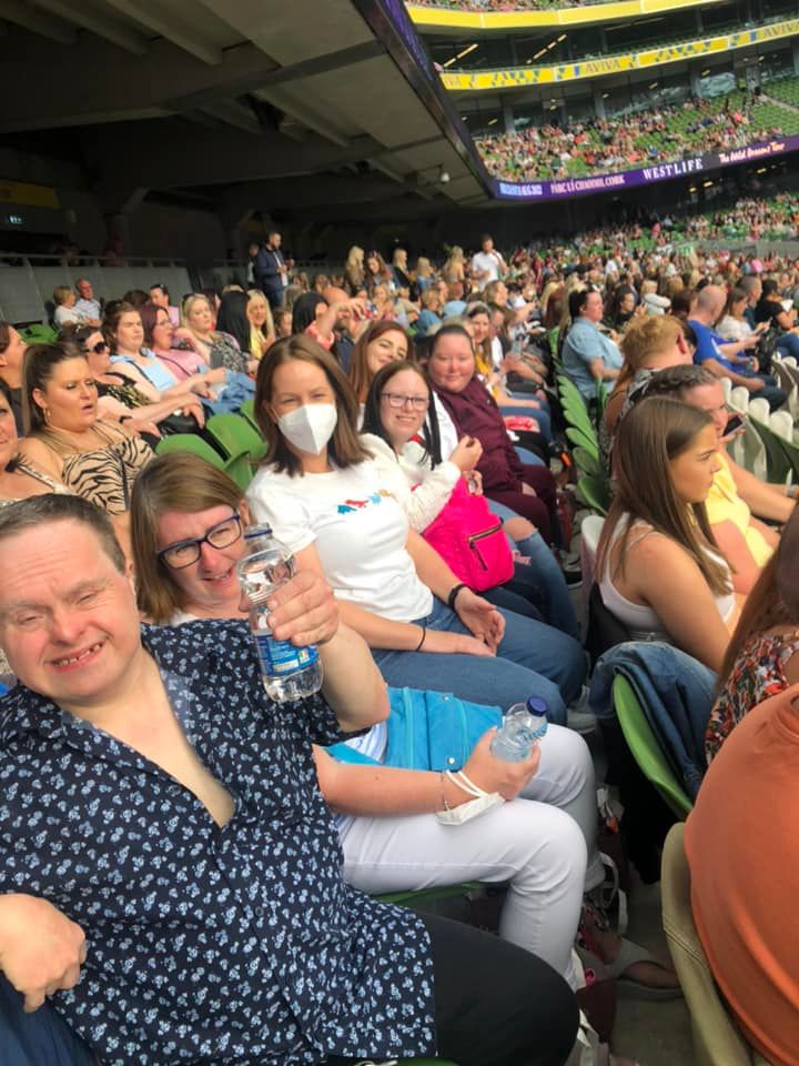DundrumArchClub's tweet photo. What a night of fun, friendship and music at the @westlifemusic @Sugababes concert at the @AVIVAStadium 

The gang in Dundrum Arch Club are your biggest fans so thank you for an amazing night!!!! https://t.co/9YqTNoDul6