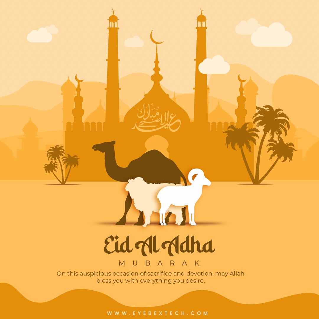 EyebexTech's tweet photo. Eid-ul-Adha Mubarak! I pray that love, laughter, and joy become a big part of your life, not just today but every day!

#eid2k22 #eiduladha #eidulazha #eid #eidmubarak #eyebextech #eyebex #eyebextechnology #eyebextechnologies https://t.co/ISZ4G2y6l2