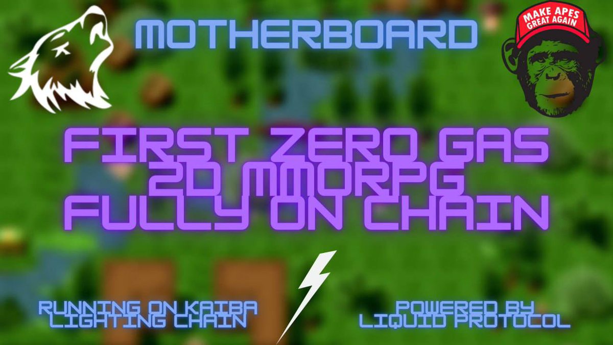 Motherboard by <a href="/0xabeape/">ooo</a>: A fully on-chain game, every swap, tx, game mechanism, contract, all zero gas. 

Coming to Kaiba Lightning Chain. 

Testnet is showing huge potential for #web3 and #GameFi systems. 

Stay tuned for a rundown of the power of #KLC

$KAIBA #DeFi #Crypto