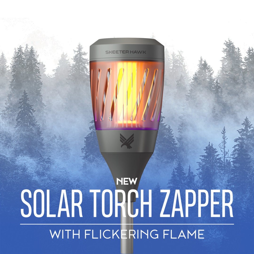 The ALL-NEW Solar Torch Zapper gives you the perfect ambiance for a night outdoors. skh.acgbrands.com/solar-torch-bu… #NEW #SkeeterHawk #SolarTorchZapper #PestFree
