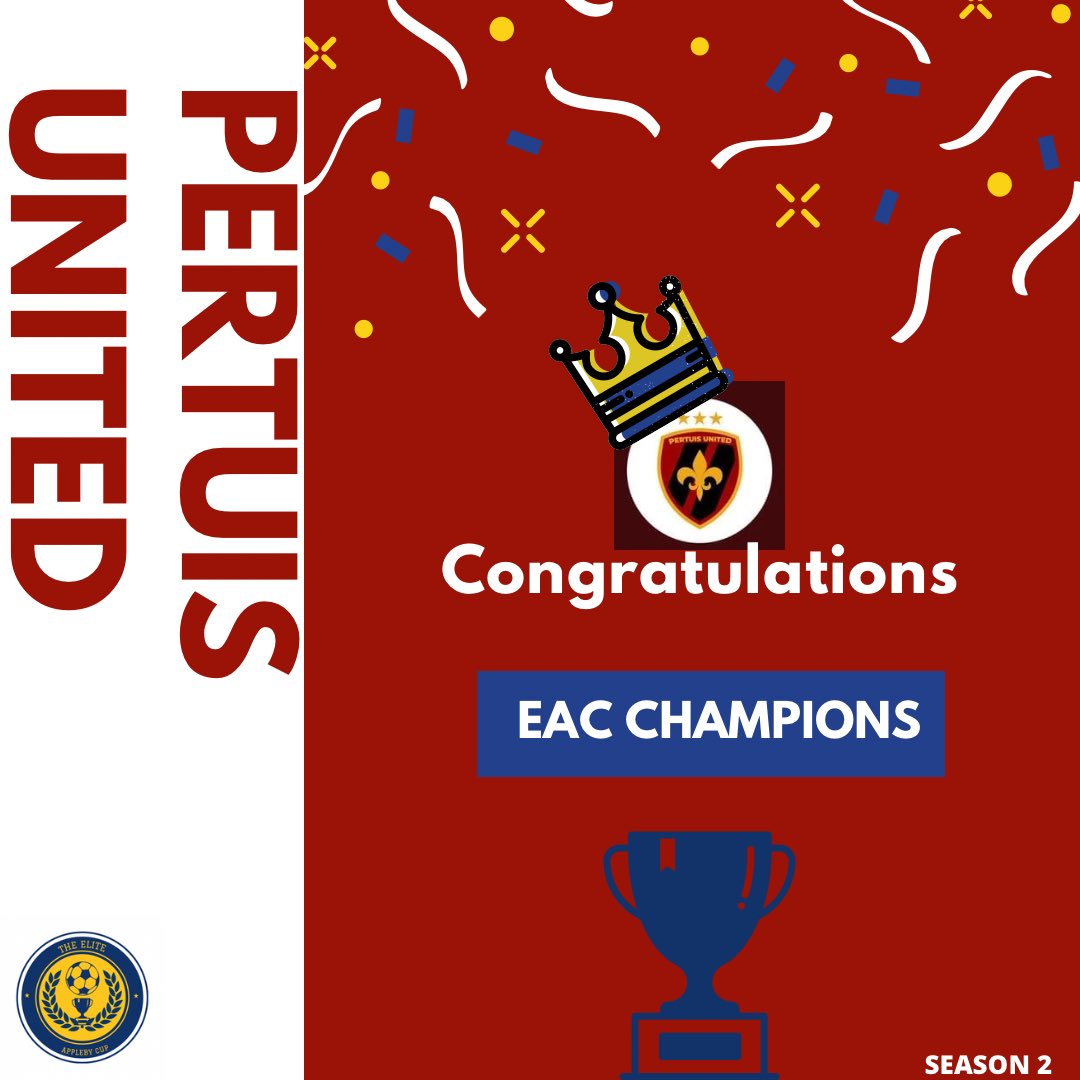 Here are your #EliteApplebyCupChampions for the second season in a row…

It’s the one…the only….

<a href="/PertuisUTD/">Pertuis United</a>!

Congratulations!

#WeAreElites #GloryAwaits #EliteApplebyCup