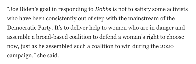 jordanzakarin's tweet photo. Remarkable statement from the White House, defending its tepid response to abortion by trashing... the left. https://t.co/4ZouTIz9QY https://t.co/Uvk5bsnbJb