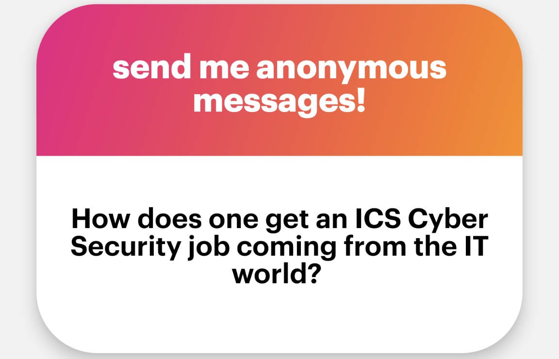 - <a href="/ICS_Village/">ICS Village</a> offers lots of hands on opps at various conferences (check us next <a href="/defcon/">DEF CON</a> !)
- <a href="/SANSICS/">SANS ICS</a> has the best training
- <a href="/cutaway/">cutaway</a> is putting good stuff out
- good resources by <a href="/RobertMLee/">Robert M. Lee</a> : robertmlee.org/a-collection-o…